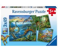 Ravensburger- Puzzle 3x49, Multicolor (1) Dinosaurios emocionantes