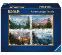 Ravensburger Puzzle 4 Estaciones, Castillo cuento de hadas, 18.000 piezas para adultos, 276×192 cm