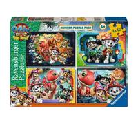 Ravensburger - puzzle 4 x 42 piezas: paw patrol 3 dino movie, puzzle n