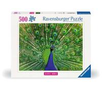 Ravensburger - Puzzle Colorful Animals Pavo Real Puzzle 2D Adultos 500 Piezas