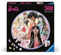Ravensburger - Puzzle 500 Piezas Redondo Barbie, Puzzle Adultos 52cm | Puzzle 500 piezas redondo de 52 x 52 cm, pensado para adultos a partir de 14 años, con póster incluido y ideal para regalar.