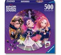 Ravensburger - Puzzle 500 Piezas Redondo KPOP Demon Hunters, Puzzle Adultos 52cm