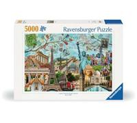 Ravensburger - Puzzle 5000 Piezas Collage de la Gran Ciudad, Puzzle Adultos 153x102 cm