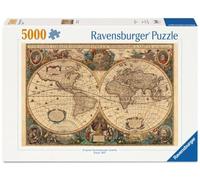 Ravensburger - Puzzle 5000 Piezas Mapa Mundi Antiguo, Puzzle Adultos, Rompecabezas Adultos, para Toda La Familia, Medidas 153x101cm