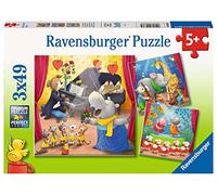 Ravensburger - Puzzle: Animales Circo, Puzzle 5 Años o Más, Puzzles Niños 5 Años, Rompecabezas Niños, Puzzle, Regalo Niño 5 Años, Jigsaw, Puzzle Animales, 3 Puzzle 49pcs, 21x21cm