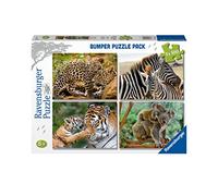 Ravensburger - Puzzle: Animales Salvajes, Puzzle 5 Años o Más, Puzzles Niños 5 Años, Rompecabezas Niños, 4 Puzzle 100 Piezas, Regalo Niño 5 Años, Puzzle, Jigsaw, Tamaño 36x26cm