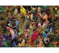 Ravensburger - Puzzle: Aves de Arte, Puzzle 1000 Piezas, Puzzles para Adultos, Puzzle 1000 Piezas Adultos, Pegamento Puzzle para Enmarcar Puzzles, Rompecabezas Adultos, Pasatiempos Adultos 70x50cm