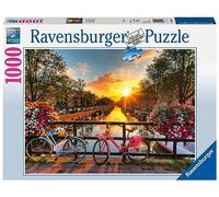Ravensburger - Puzzle: Bicis en Amsterdam, 1000 Piezas, Adultos, Rompecabezas para Adultos, Regalos a Partir de 14 Años, 70x50cm