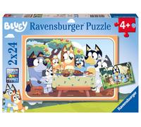 Ravensburger - Puzzle Bluey, 2 Puzzles de 24 piezas, Puzzle Bluey 4 Años, Puzzle