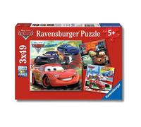 Ravensburger - Puzzle: Cars 2, Puzzles Niños 5 Años o Más, Rompecabezas, 3 Puzzles de 49 Piezas, Regalos Niños 5 Años, 21x21cm