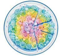 Ravensburger - Puzzle: Pastel de Arcoiris, Puzzle 500 Piezas, Puzzles para Adultos y Niños, Puzzle Redondo, Rompecabezas Adultos, Puzzle 500 Piezas Adultos y Niños, Pegamento Puzzle para enmarcar