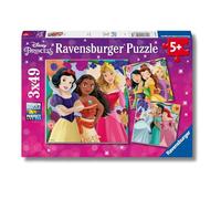 Ravensburger - Puzzles Disney Princess Pack De 3 | Puzzle 5 Años O Más | Regalos para Niños De 5 Años De 3 X 49 Piezas | Rompecabezas Niños De 21 X 21 Cm | Ravensburger Puzzle