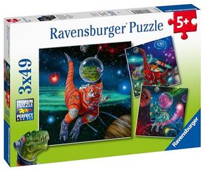 Ravensburger - Puzzle: Dinosaurios, Astronauta, Puzzle 5 Años o Más, Puzzles Niños 5 Años, Rompecabezas Niños, Puzzle, Regalo Niño 5 Años, Jigsaw, 3 Puzzles x49 Piezas, 21x21cm