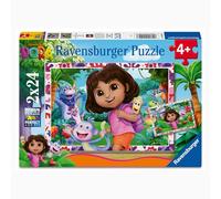 Ravensburger - Puzzle Dora Pack De 2 | Puzzle 4 Años O Más | 2 Puzles Niños 4 Años De 24 Piezas | Rompecabezas Niños De 26,5 X 18 Cm | Ravensburger Puzzles