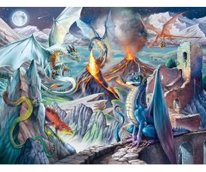 Ravensburger - Puzzle Dragones 2000 Piezas, Puzzle Adultos | Puzzle adultos de 2000 piezas con una espectacular escena de dragones. Un rompecabezas para disfrutar de un gran desafío.