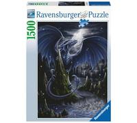 Ravensburger - Puzzle: Dragón Azul Oscuro, Puzzle 1500 Piezas, Puzzles para Adultos, Puzzle 1500 Piezas Adultos, Pegamento Puzzle para Enmarcar Puzzles, Rompecabezas Adultos, Pasatiempos 80x60cm