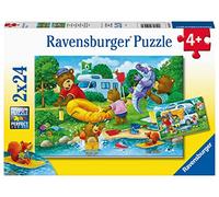 Ravensburger - Puzzle Familia de Osos, Puzzle 4 Años o Más, Puzles Niños 4 Años, Rompecabezas Niños, Puzzle, Regalo Niño 4 Años, 2 Puzzles x 24 Piezas, Medida Puzzle 26x18cm