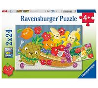 Ravensburger - Puzzle: Frutas y Verduras, Puzzle 4 Años o Más, Puzles Niños 4 Años, Rompecabezas Niños, Ravensburger Puzzle, Regalo Niño 4 Años, 2 Puzzles x 24 Piezas, Medida puzzle 26x18cm