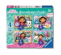 Ravensburger - Puzzle: Gabby's Dollhouse XXL, Casa de Muñecas Gabby, Puzzles Niños 3 Años o Más, Rompecabezas, 4 Puzzles de 12, 16, 20 y 24 Piezas, Regalos Niños 3 Años, 70x50cm