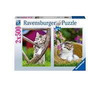 Ravensburger - Puzzle Gatitos, 2 x 500 Piezas, Puzzle Adultos
