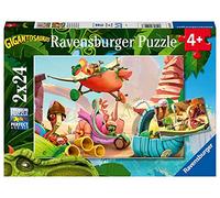 Ravensburger Puzzle - Gigantosaurous Puzzle 2 X 24 Pz, Puzzle Para Niños