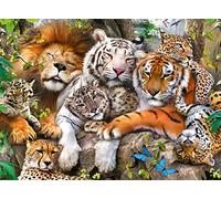 Ravensburger - Puzzle: Grandes Felinos, Puzzles Niños 8 Años, Puzzle 8 años o Más, Puzzles para Adultos, Rompecabezas Niños, Puzzle 200 Piezas XXL, Regalo Niño 8 Años, Ravensburger Puzzle