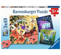 Ravensburger - Puzzle: Hadas, Unicornio, Puzzle 5 Años o Más, Puzzles Niños 5 Años, Rompecabezas Niños, Ravensburger Puzzle, Regalo Niña 5 Años, Jigsaw, Puzzle Hadas, 3 Puzzles de 49 Piezas