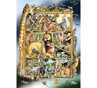 Ravensburger Puzzle infantil 12000862 – Animales en estantería, 100 piezas XXL, a partir de 6 años