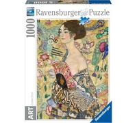 Ravensburger - Puzzle Klimt: Dama con Abanico, 1000 Piezas ㅤ