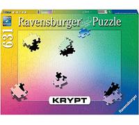 Ravensburger - Puzzle Krypt: Arcoíris, Puzzles para Adultos y Niños, Rompecabezas Adultos, Puzzle 631 piezas Redondas, Usa Pegamento puzzle para enmarcar, Pasatiempos Adultos, Regalos Adultos
