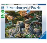 Ravensburger - Puzzle Lobos Primavera - 1500 piezas, animales, para adultos y niños, con pegamento