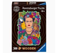 Ravensburger - Puzzle de Madera: Frida Kahlo, Puzzle 300, Piezas Individuales estables y 25 pequeñas Figuras de Madera, para Adultos y niños a Partir de 12 años