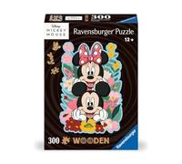 Ravensburger - Puzzle: Madera Mickey Mousey Minnie, 300 Piezas, Puzzles para Adultos, Rompecabezas para Adultos, Regalos Adultos y Niños, 37x27cm