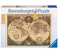 Ravensburger - Puzzle Mapa Mundi Antiguo, Puzzle 5000 Piezas, Puzzles para Adultos y Niños, Puzzle 5000 Piezas Adultos, Pegamento Puzzle para Enmarcar, Rompecabezas Adultos, Puzzle Dificil 153x101