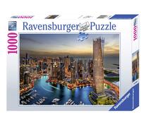 Ravensburger - puzzle marina de dubai por la noche, 1000 piezas, rompe