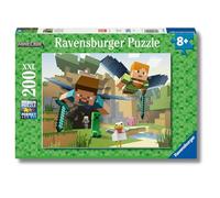 Ravensburger - Puzzle: Minecraft XXL, Puzzles Niños 8 Años o Más, Rompecabezas, 200 Piezas, Regalos Niños 8 Años, 49x36cm