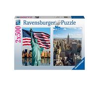 Ravensburger - Puzzle Nueva York, 2 x 500 Piezas, Puzzle Adultos