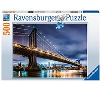 Ravensburger - Puzzle: Nueva York Puente, Puzzles para Adultos y Niños, Rompecabezas Adultos, Puzzle 500 Piezas, USA Pegamento Puzzle para enmarcar, Puzzle 500 Piezas Adultos, Pasatiempos Adultos