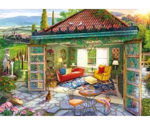 Ravensburger - Puzzle Oasis Toscano 1000 Piezas para Adultos, Pegamento para Enmarcar, Rompecabezas, Regalos, 70x50cm