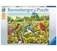 Ravensburger - Puzzle: Pájaros en el Prado, Puzzles para Adultos y Niños, Rompecabezas Adultos, Puzzle 500 Piezas, USA Pegamento Puzzle para enmarcar, Puzzle 500 Piezas Adultos, Pasatiempos Adultos