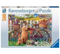 Ravensburger - Puzzle para adultos - Puzzle de 500 p - Lindos perros en el jardín - 15036