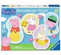 Ravensburger - Puzzle: Peppa Pig, Puzzles Niños 3 Años o Más, Rompecabezas, 4 Puzzles de 10, 12, 14 y 16 Piezas, Regalos Niños 3 Años, 70x50cm