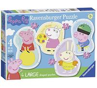 Ravensburger - Puzzle: Peppa Pig, Puzzles Niños 3 Años o Más, Rompecabezas, 4 Puzzles de 10, 12, 14 y 16 Piezas, Regalos Niños 3 Años, 70x50cm