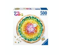 Ravensburger Puzzle redondo Pizza – 500 piezas – Adultos y niños – 52 cm – Pegamento para enmarcar