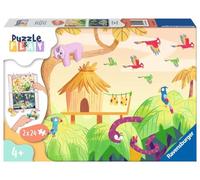 Ravensburger - Puzzle & Play: Exploración en la Selva, Puzzle 4 Años Puzzle, Puzles Niños 4 Años, Juegos Educativos Niños 4 años, Puzzle Niños, Regalo Niño 4 Años, 2x24 Piezas