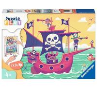 Ravensburger - Puzzle & Play: Tierra a la Vista, Puzzle 4 Años Puzzle, Puzles Niños 4 Años, Juegos Educativos Niños 4 años, Puzzle Niños, Regalo Niño 4 Años, 2x24 Piezas