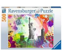 Ravensburger - Puzzle: Nueva York Postal, Puzzles para Adultos y Niños, Rompecabezas Adultos, Puzzle 500 Piezas, USA Pegamento Puzzle para enmarcar, Puzzle 500 Piezas Adultos, Pasatiempos Adultos