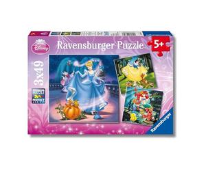 Ravensburger - Puzzle: Princesas Disney, Puzzles Niños 5 Años o Más, Rompecabezas, 3 Puzzles de 49 Piezas, Regalos Niños 5 Años, 21x21cm