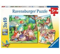 Ravensburger - Puzzle: Princesas, Puzzle 5 Años o Más, Puzzles Niños 5 Años, Rompecabezas Niños, Ravensburger Puzzle, Regalo Niña 5 Años, Jigsaw, Puzzle Princesas, 3 Puzzles x 49pcs, 21x21cm
