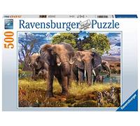 Ravensburger Puzzle, Puzzle 500 Piezas, Familia de Elefantes, Puzzles para Adultos, Puzzle Animales, Rompecabezas Calidad